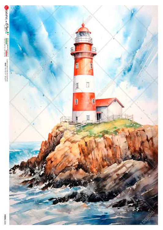 Paper Designs VIEWS 0222 CAPE COD LIGHTHOUSE PAPER A4  (8.3 16.5 INCHES)