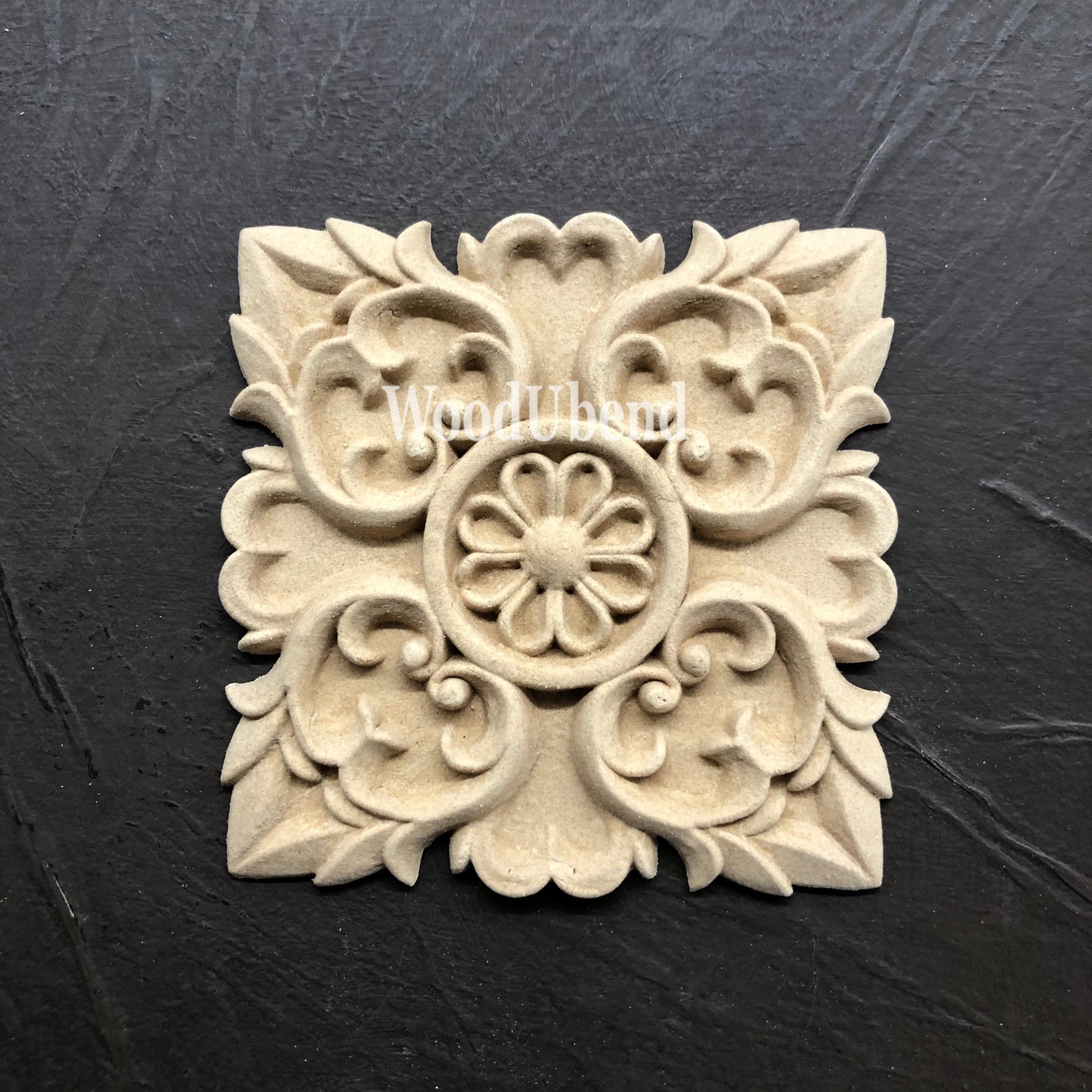 woodubend bendable when  9 X 9.5 cm  Decorative square  Applique /furniture moulding SKU 1055