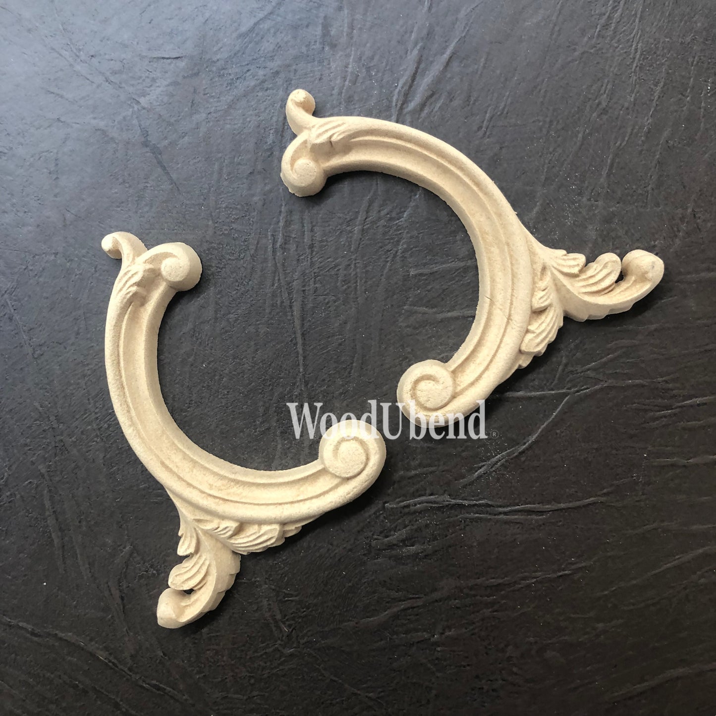 woodubend 12.5 x 10 cm  pair of crescents moulds SKU 1340 bendable when heated