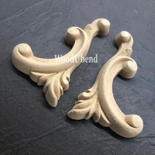 WoodUbend 11.5 x 6.5 cm pair of crescents Moulding, SKU 1341 bendable when heated