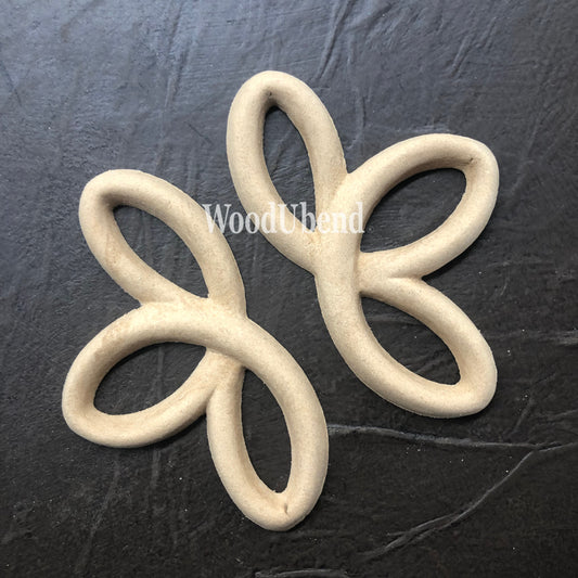 WoodUbend plumes Bendable when heated sold in a pair Decorative Moulding (9.6 x 6 cm) sku 1351