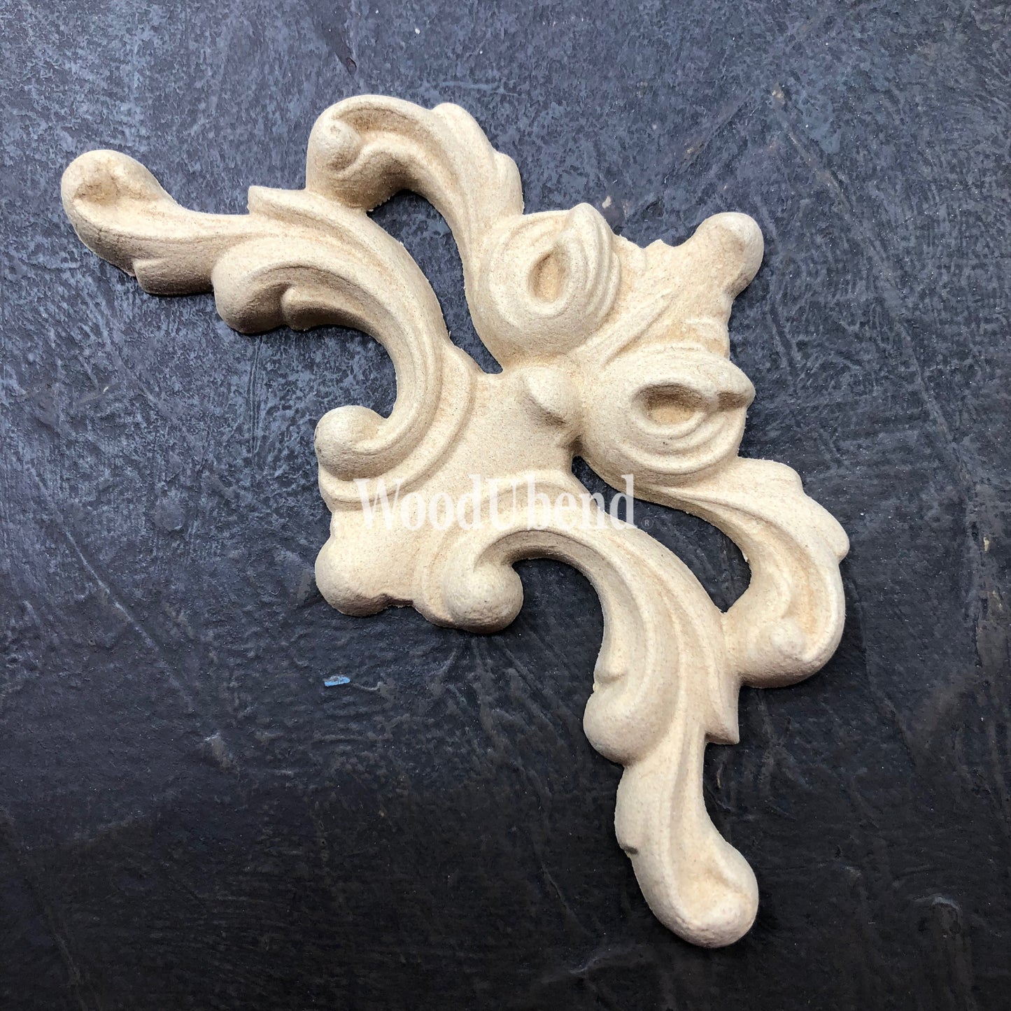 woodubend 12 x 7 cm, Decorative Ornament pediment  SKU 1365 Bendable when heated