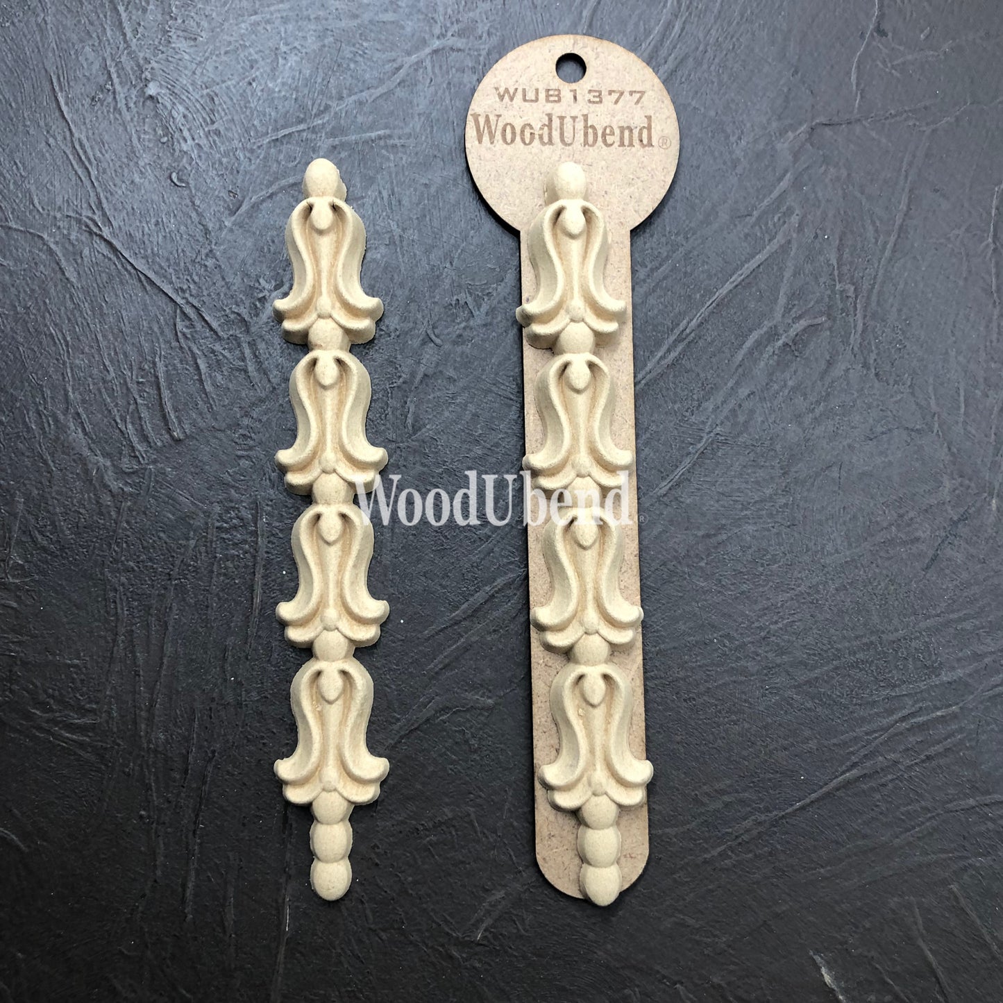 woodubend  20 x 3 cm, a set of 2 Decorative drop  bendable when heated SKU 1377