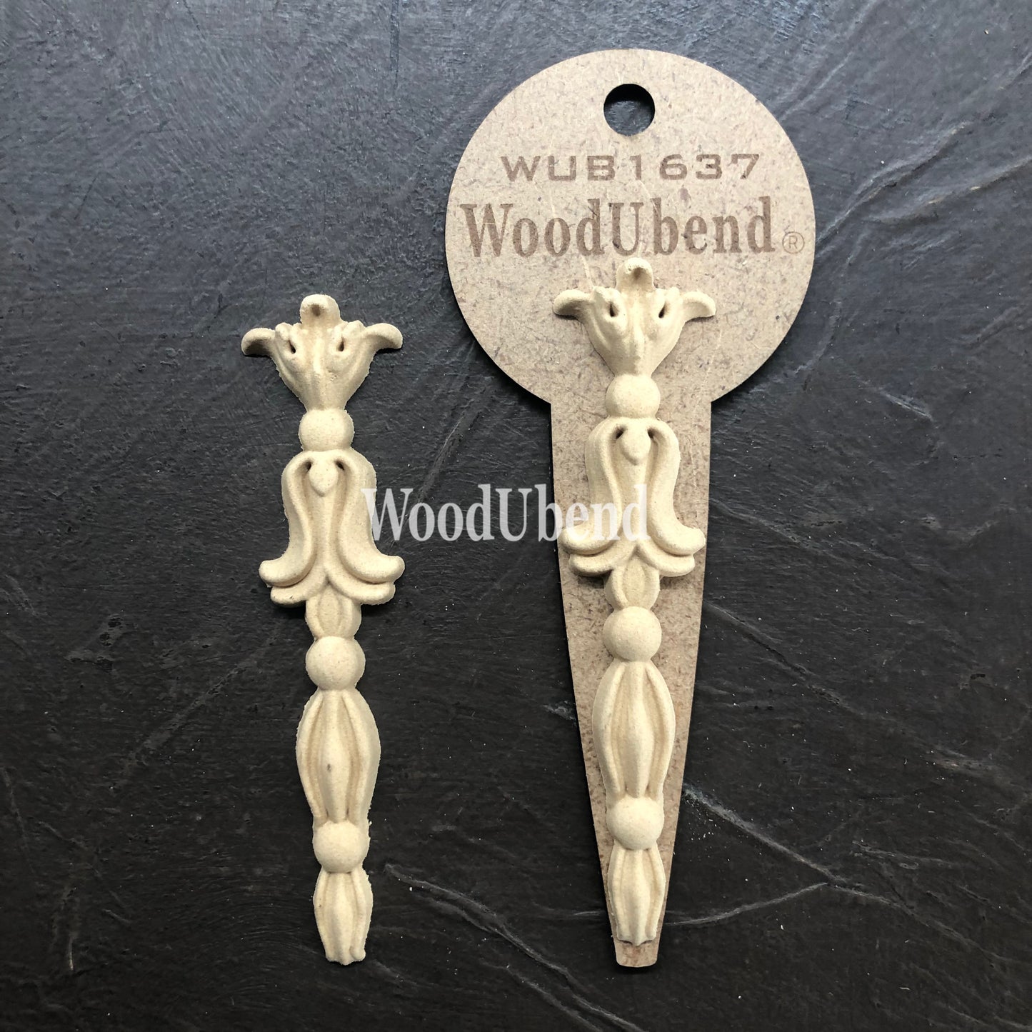 Woodubend bendable when heated Two Decorative Drops  11×2.5cm  SKU 1637