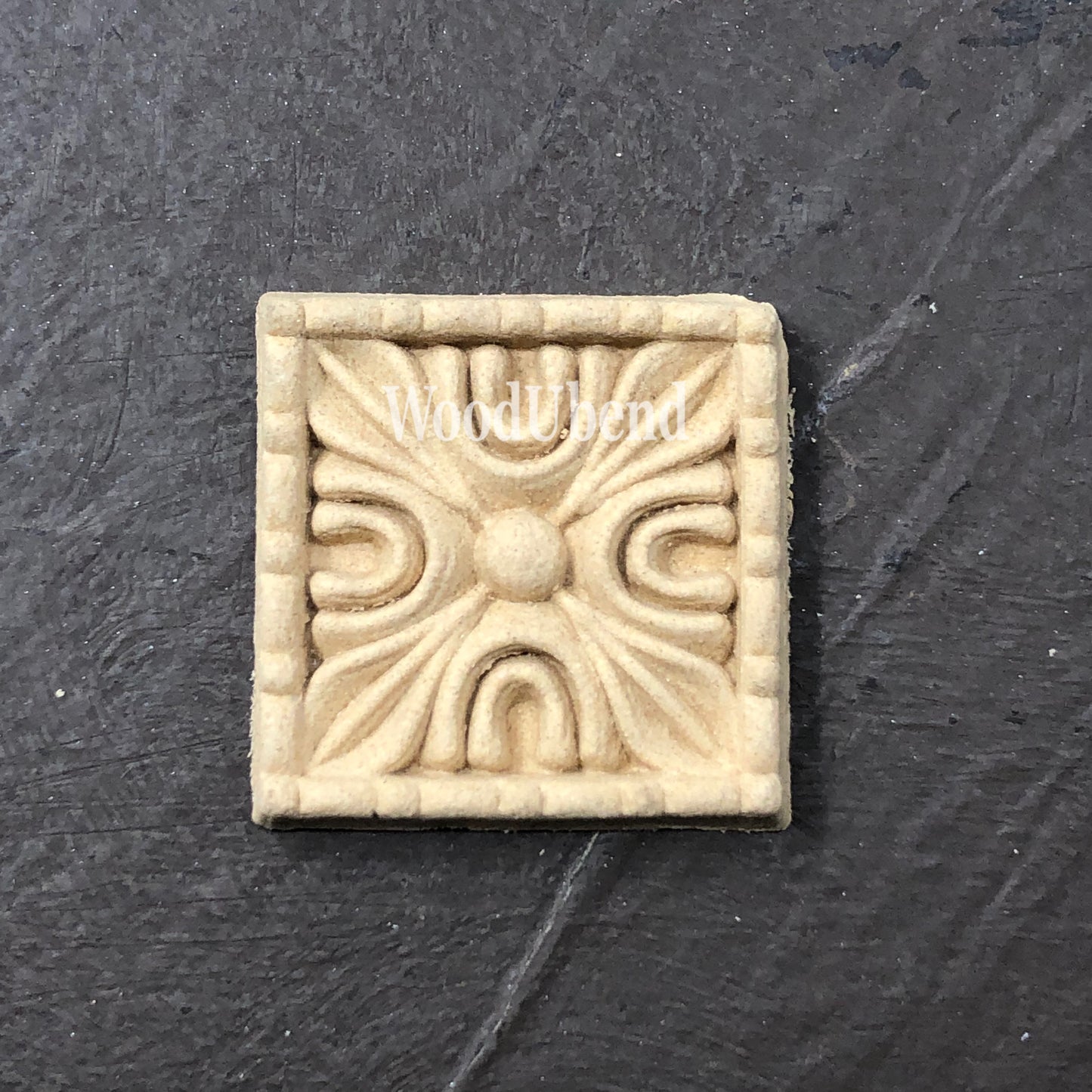 woodubend 3.5 x 1 cm, Decorative Square Applique, Furniture Moulding, SKU 0207 Bendable when heated