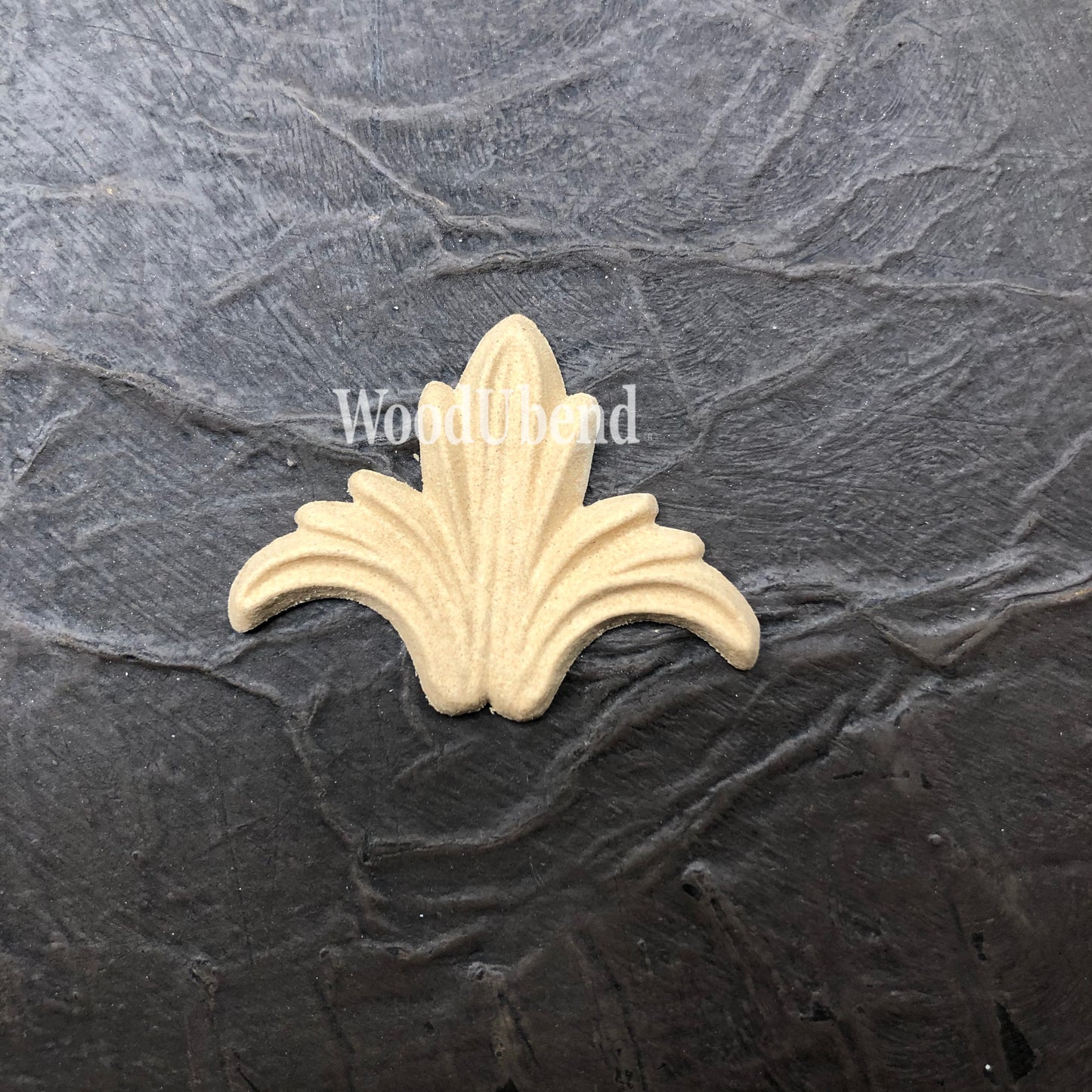 woodubend 4X3 cm Decorative Square Applique, SKU 0208 Bendable when heated