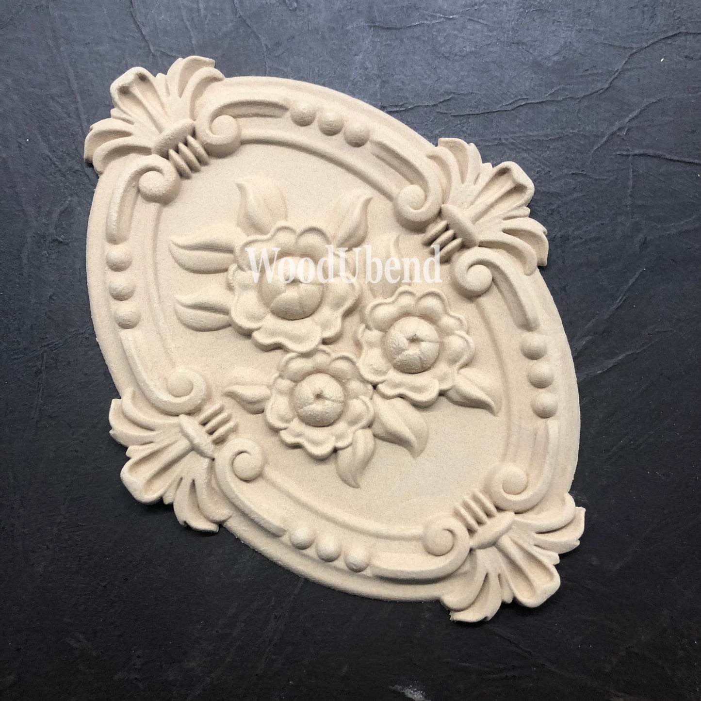 Woodubend bendable when heated Flower Plaque WUB2097 20x15cm