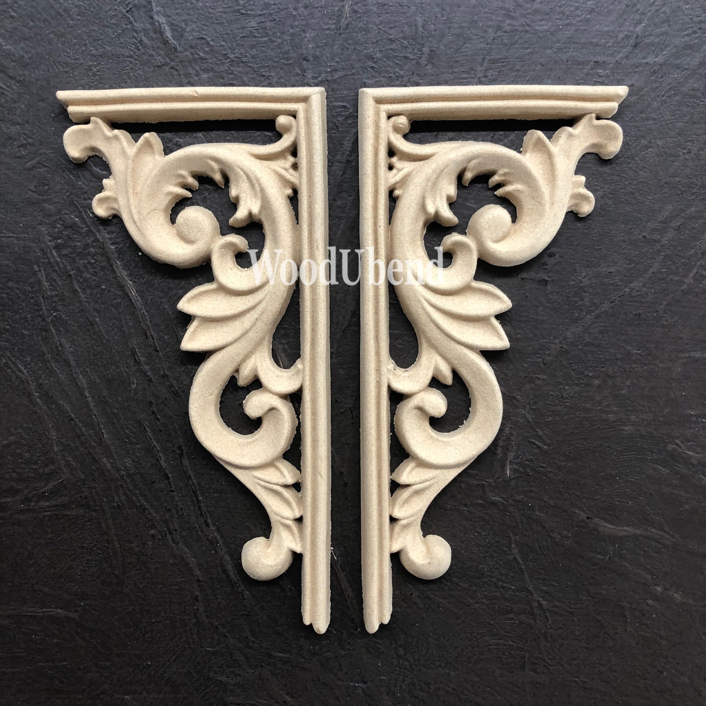 Woodubend bendable when heated pair of Corner Scrolls WUB2100 13.8×6.5cm