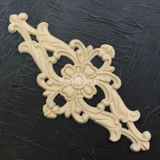 Woodubend bendable when heated Applique Medium Floral Centrepiece WUB2109 26X13X0.7 cms