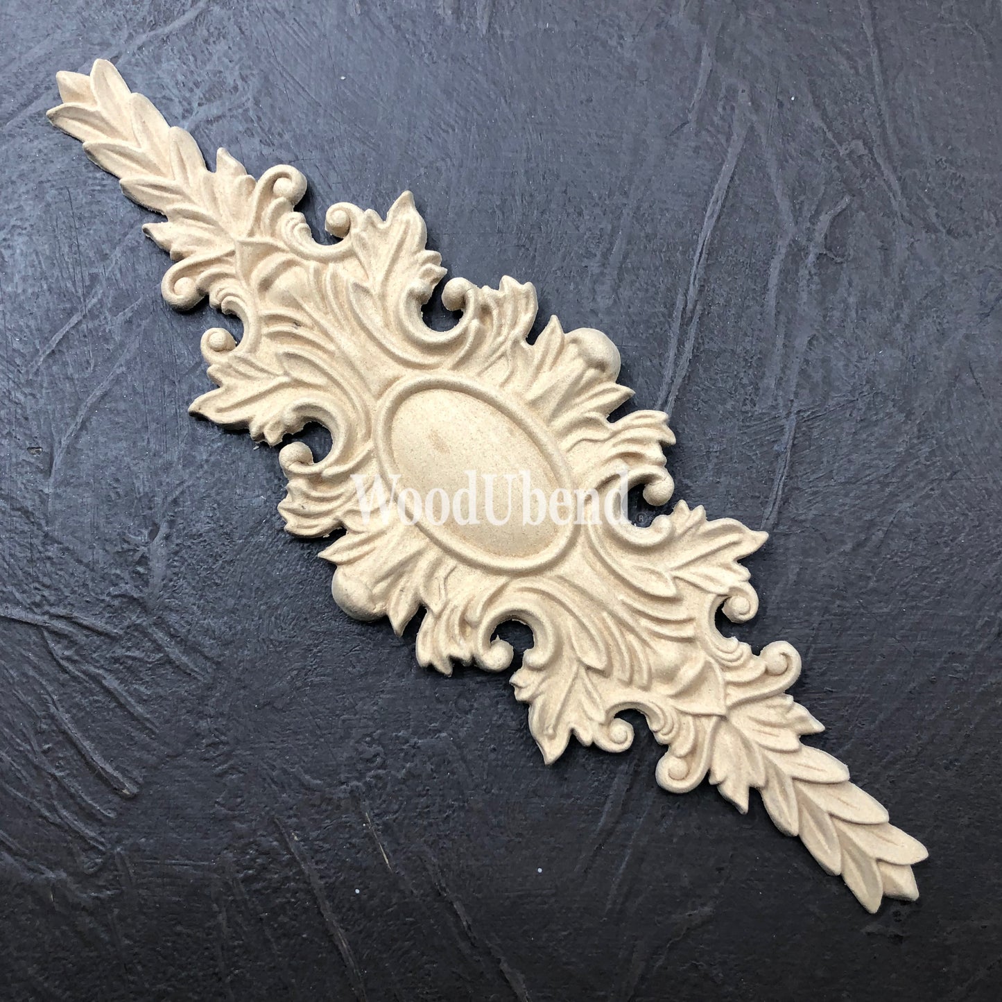 Woodubend bendable when heated Floral Pediment WUB2111 7x23cm