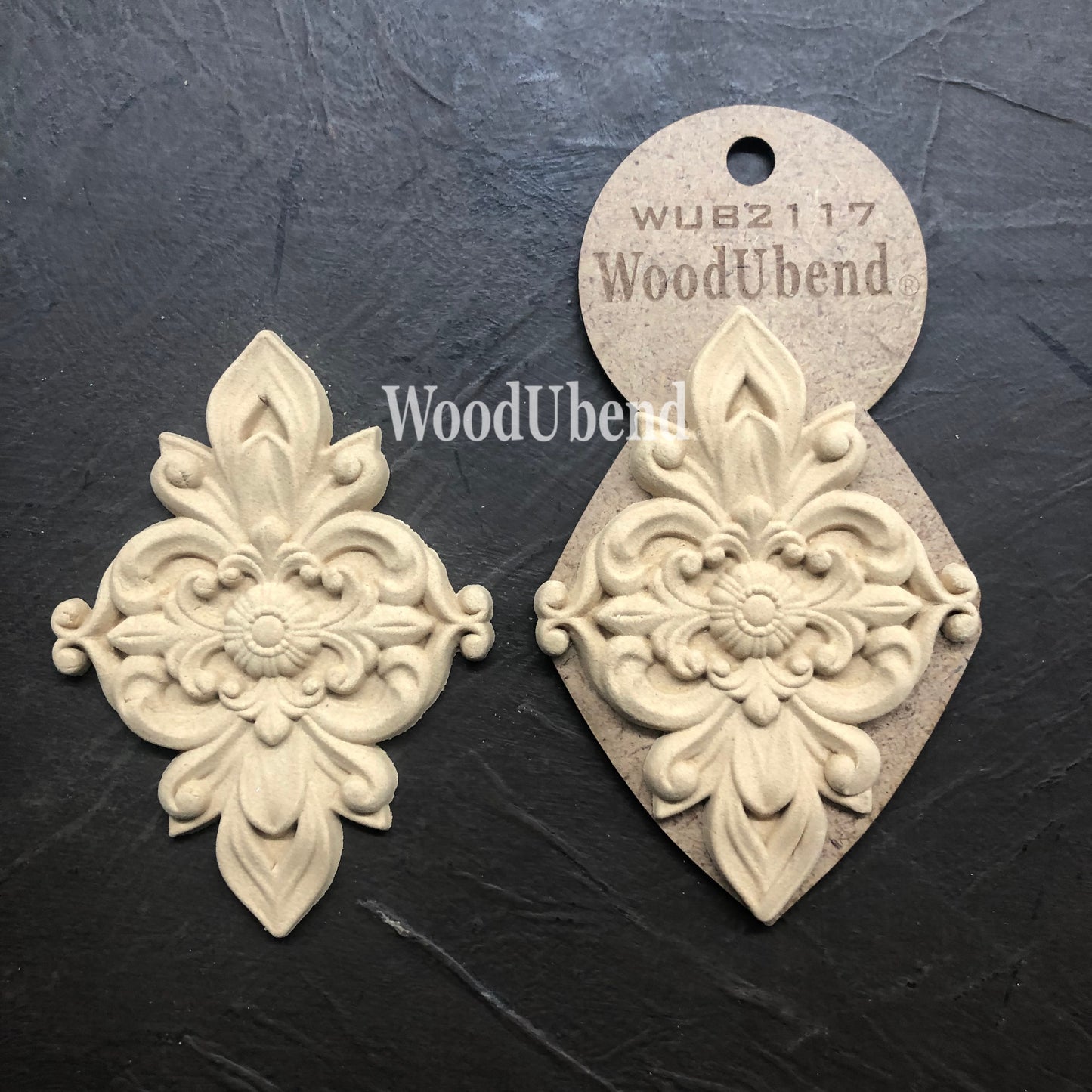 Woodubend bendable when heated pair of Two Centrepieces WUB2117 7.5×10.3cm