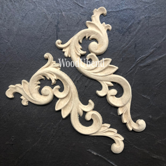 Woodubend bendable when heated 12.5X6cm Pair of decorative scroll SKU 2181,
