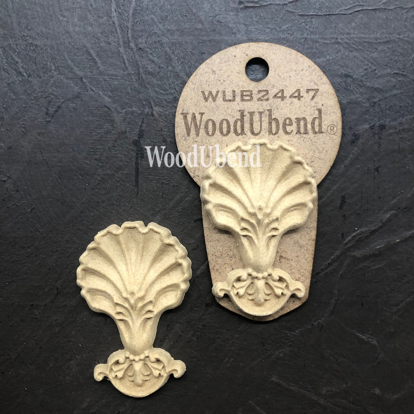 Woodubend bendable when heated 5.70 x3.80cm a pair of decorative Applique WUB2447