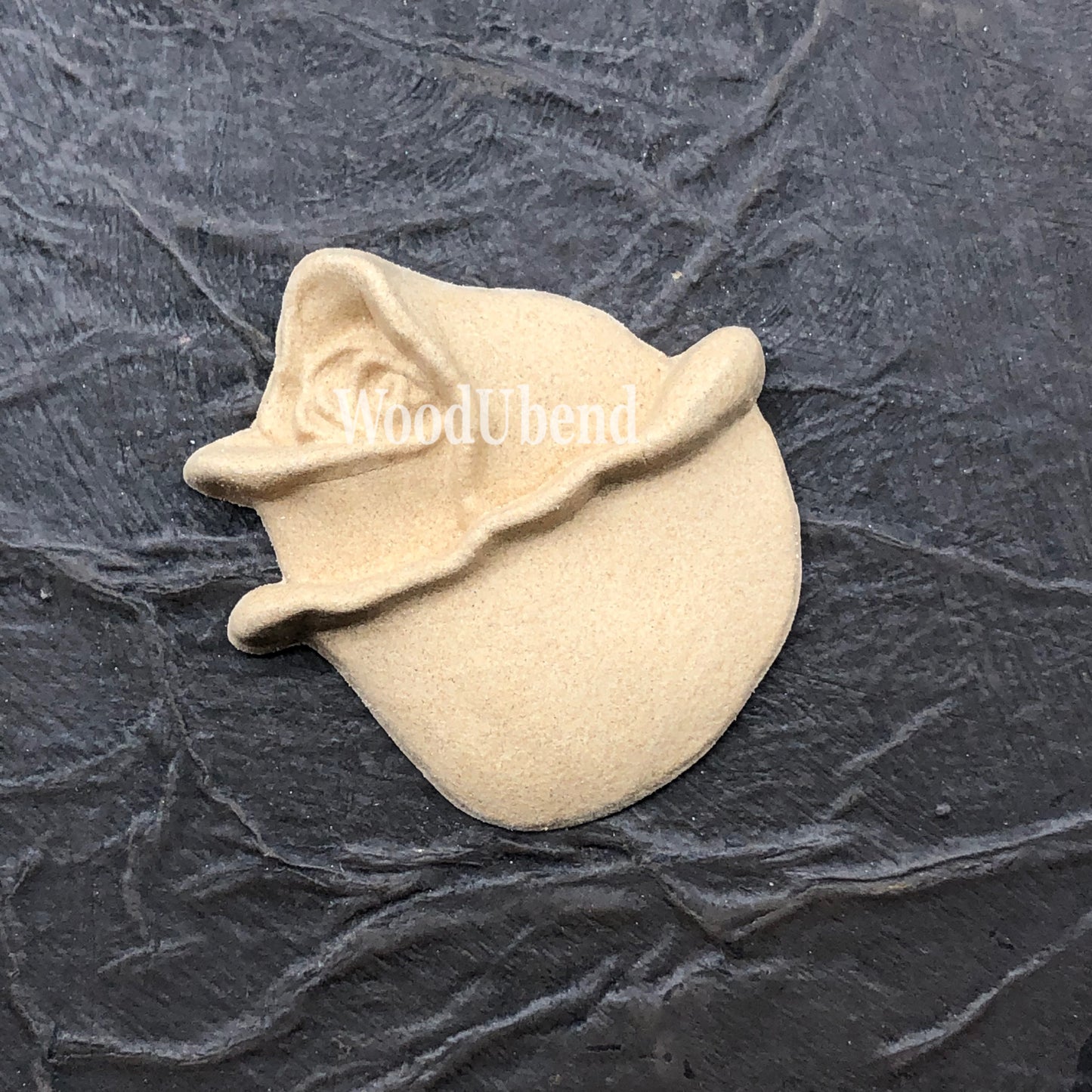 WoodUbend Rose Bud Applique: Bendable Furniture Moulding (5.5x4.5cm) SKU 0329