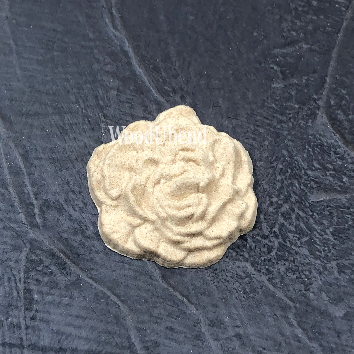 woodubend 3 x 3cm Decorative folded petal  Flower Applique. Furniture Moulding, SKU 0338 Bendable when heated