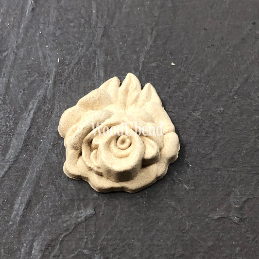 3.5x3.5cm one Decorative Flower Applique/WoodUbend Furniture Moulding, SKU 0342 Bendable when heated
