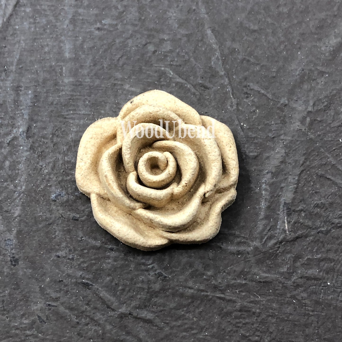 WoodUbend Flower Applique: Bendable Furniture Moulding (2.7cm) SKU 344 bendable when heated