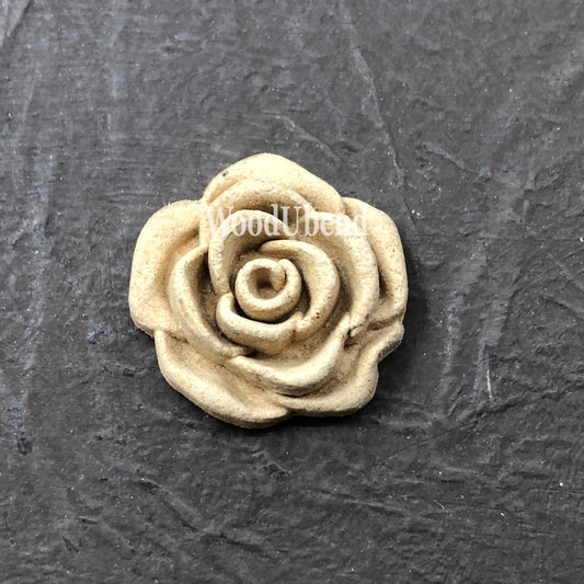WoodUbend Flower Applique: Bendable Furniture Moulding (2.7cm) SKU 344 bendable when heated
