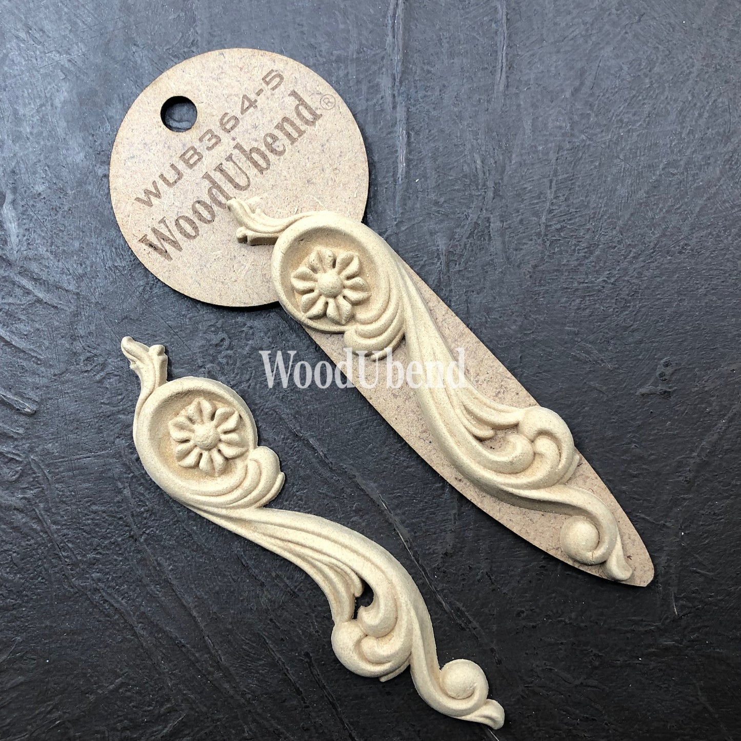 Woodubend pair of Scrolls WUB0364-5 12x3cm when heated bendable