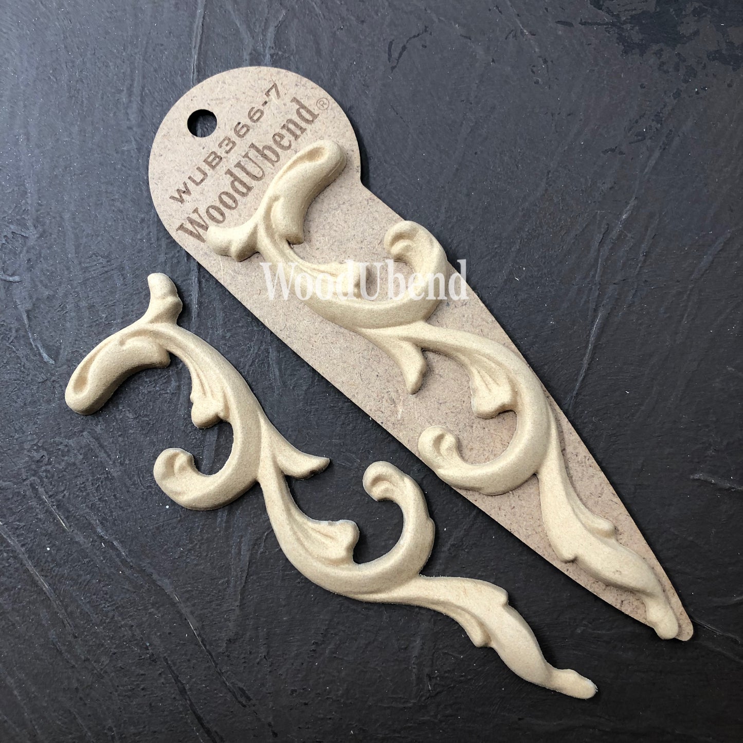 Woodubend pair  of Scrolls SKU WUB0366-7 17.x4.5cm bendable when heated