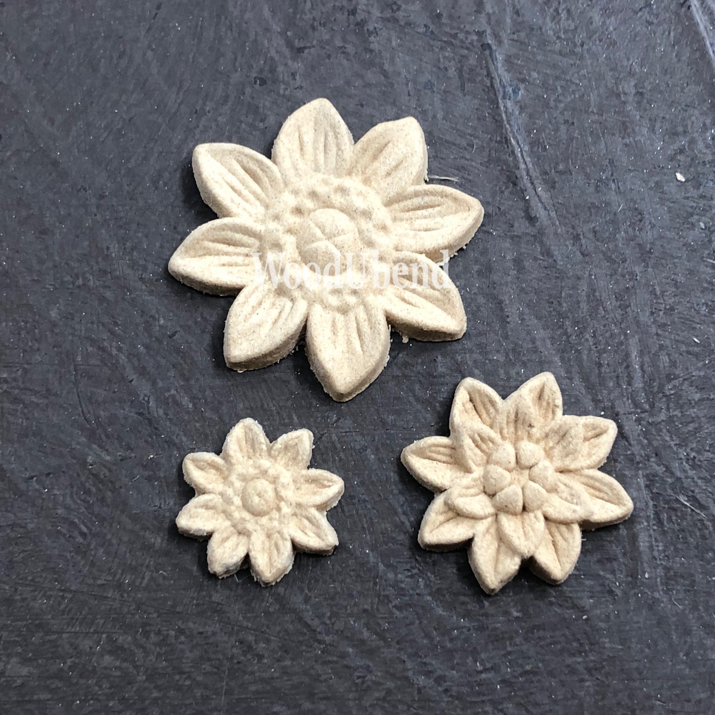Woodubend 3Flower Sets WUB0464 5.5×4.5cm bendable when heated
