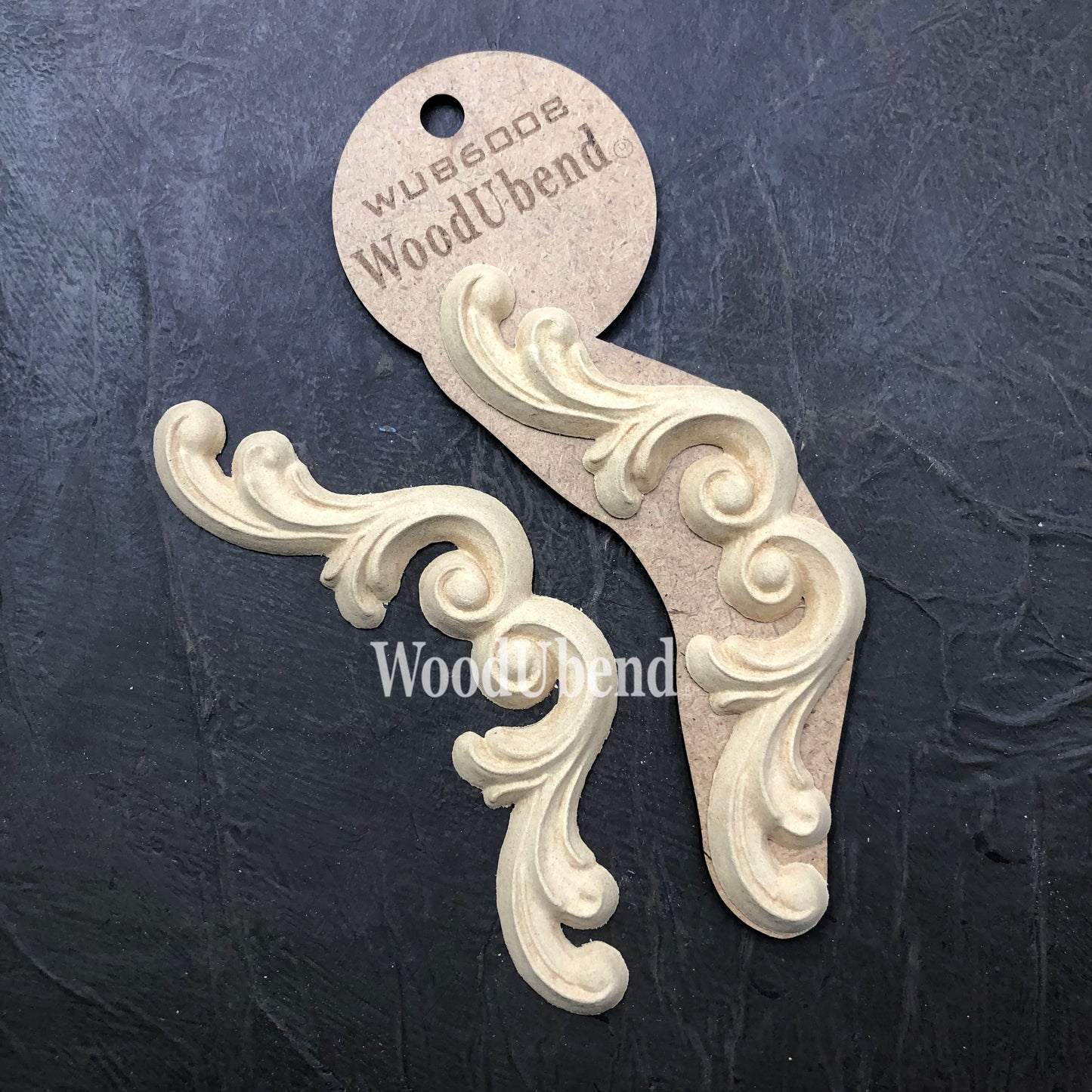 Woodubend bendable when heated Two Joined Scrolls WUB 6008 5×13.5cm