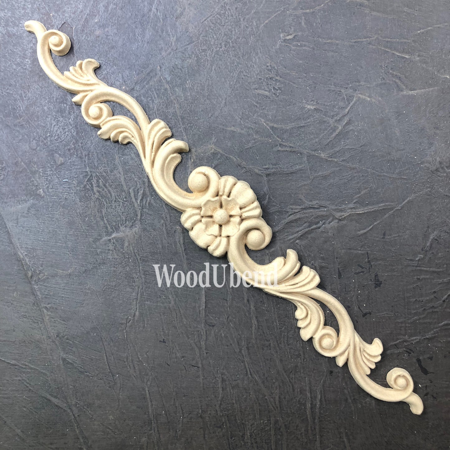 Woodubend bendable when heated Floral Pediments WUB 6041 5×32.5cm