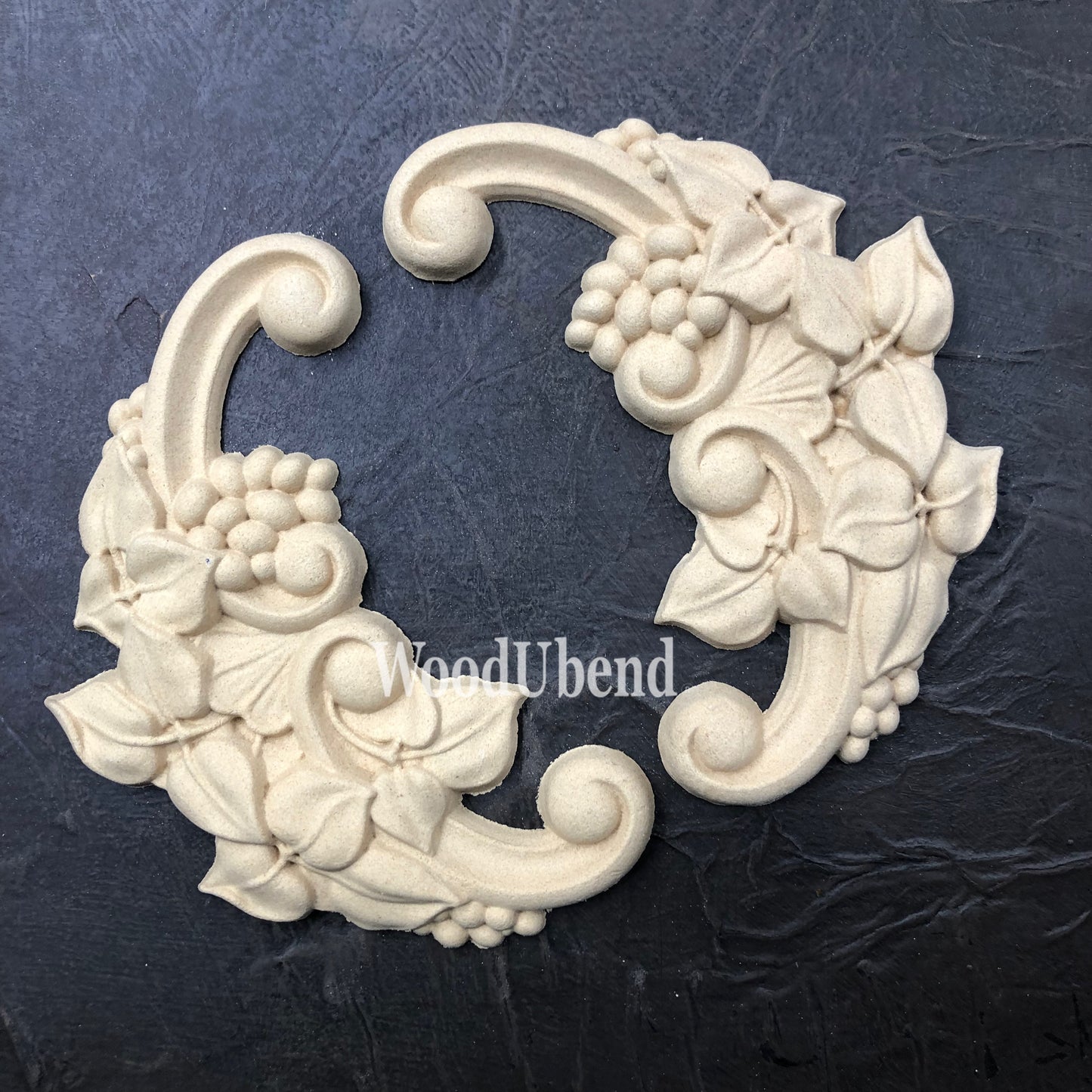 Woodubend bendable when heated pair of Vine Scrolls WUB 6059 10×14.8cm
