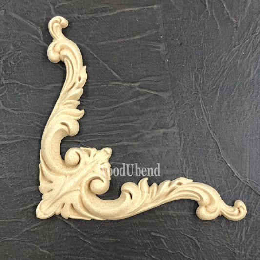 Woodubend bendable when heated Corner Scroll WUB 6105 18x10x0.8 cms
