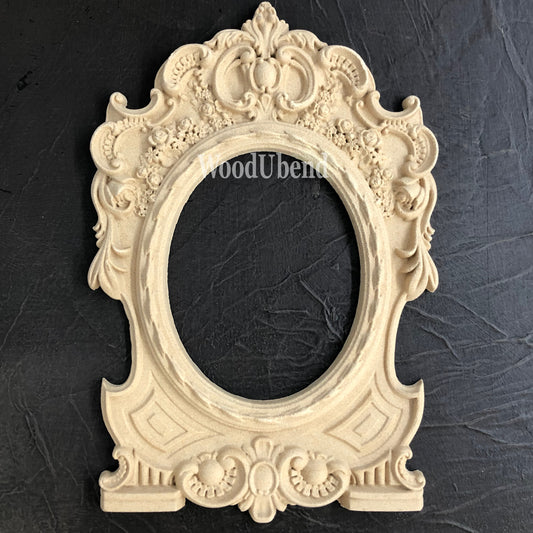Woodubend bendable when heated Ornate Frame with Pediment WUB 6114 26x18x1.5 cms