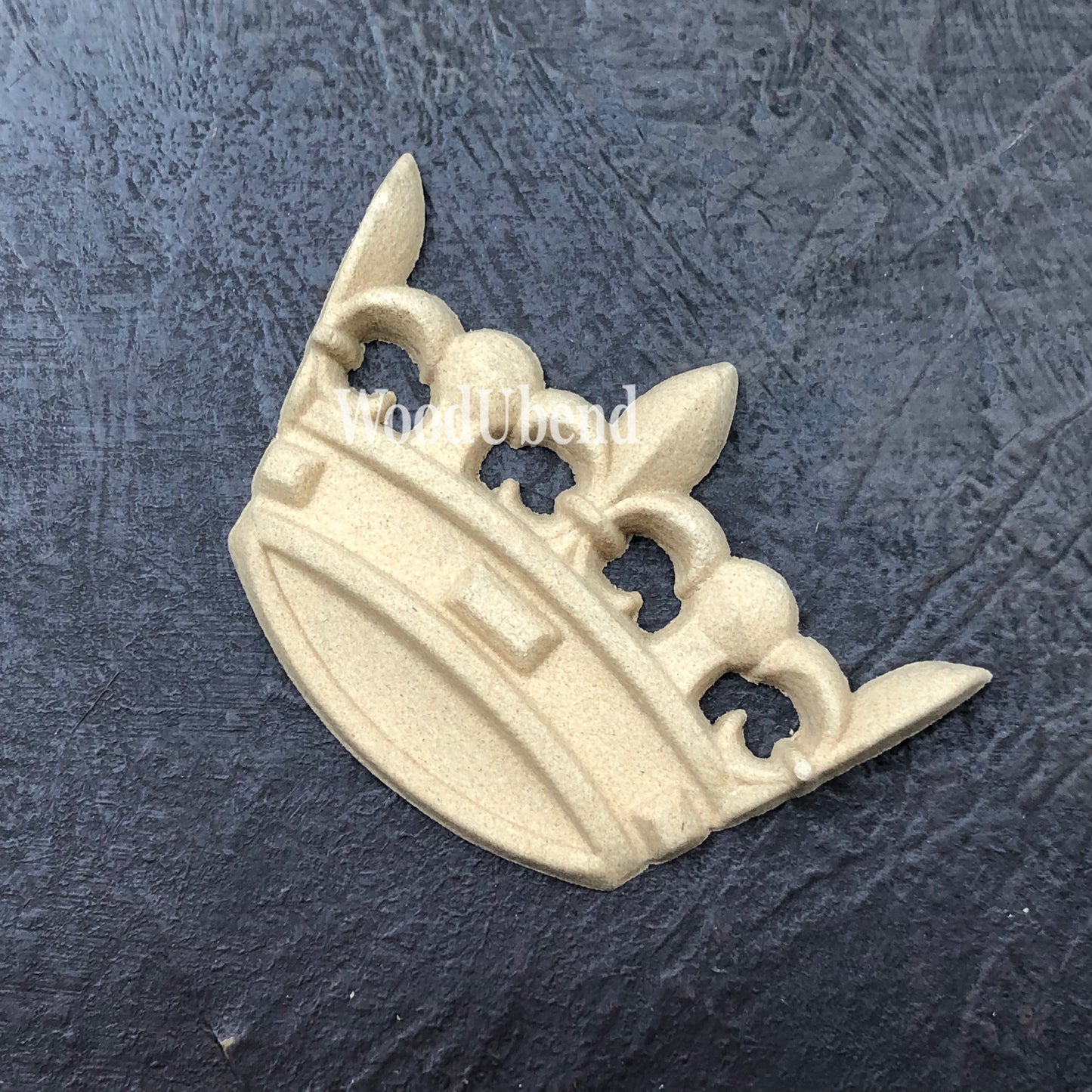 woodubend 7x 5cm,  Decorative Crown Furniture Applique Moulding, SKU 0094 bendable when heated