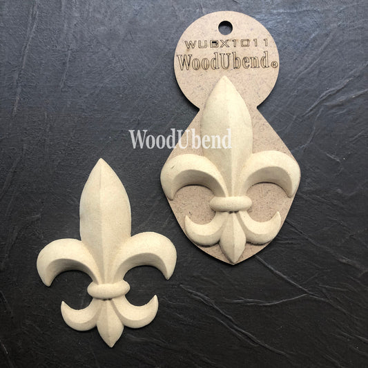 Woodubend bendable when heated 2, Two Fleur-De-Lis WUBX1011 11x8cm