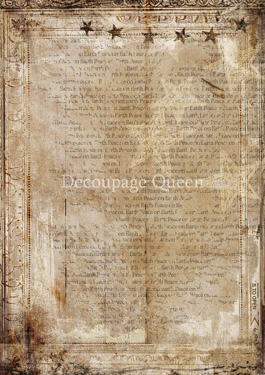 Decoupage Queen Warm and Cozy Background Rice Paper  DQRP_0690