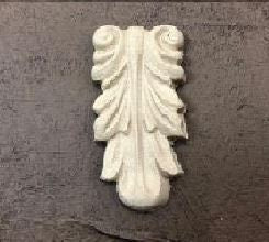 woodubend 6 x 2 cm, Decorative Vertical Leaf Applique/WoodUbend Furniture Moulding, SKU 0126 bendable when heated