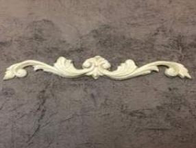 woodubend 16.3x3cm, Horizontal Ornate pediment Moulding, SKU 0380, bendable when heated