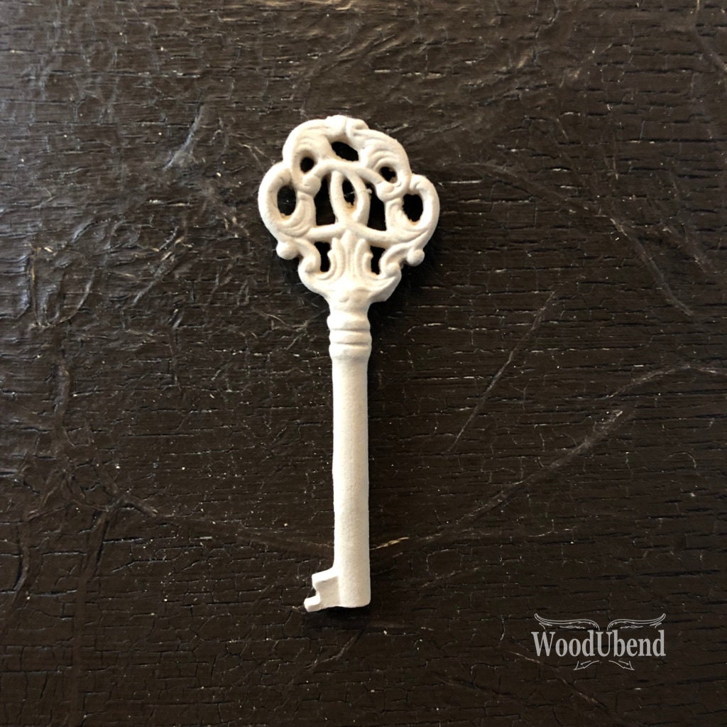 woodubend 8.8 X 3.2 cm Key with Lattice Top Applique/ decorative furniture moulding / Woodubend SKU 1138 bendable when heated