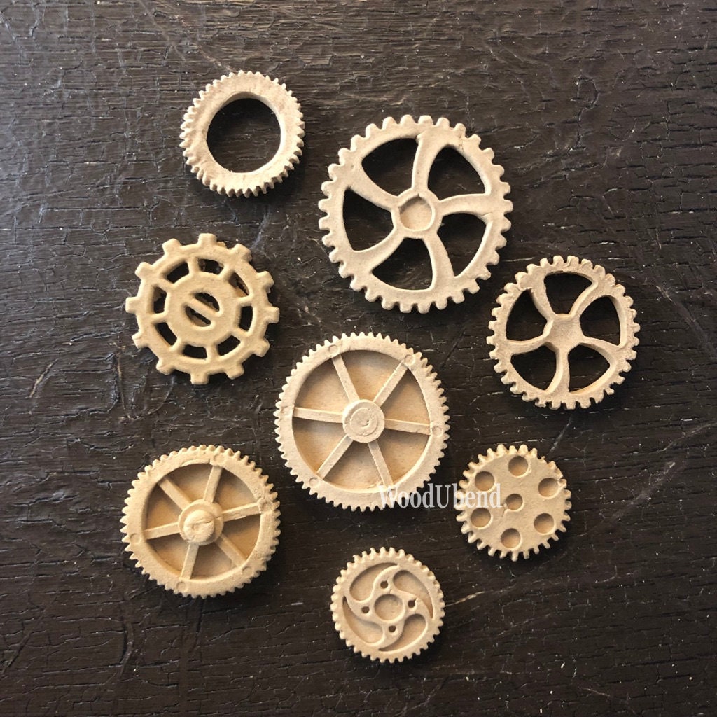 Woodubend 13 Cogs’ Small Gears 17cmX10cm Decorative Moulding, SKU 0515 bendable when heated
