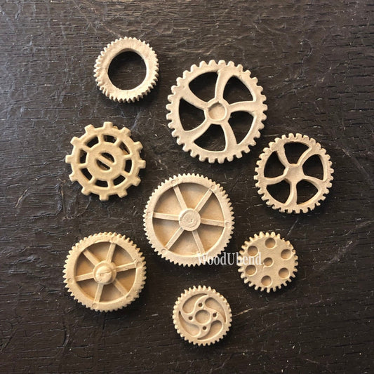 Woodubend 13 Cogs’ Small Gears 17cmX10cm Decorative Moulding, SKU 0515 bendable when heated
