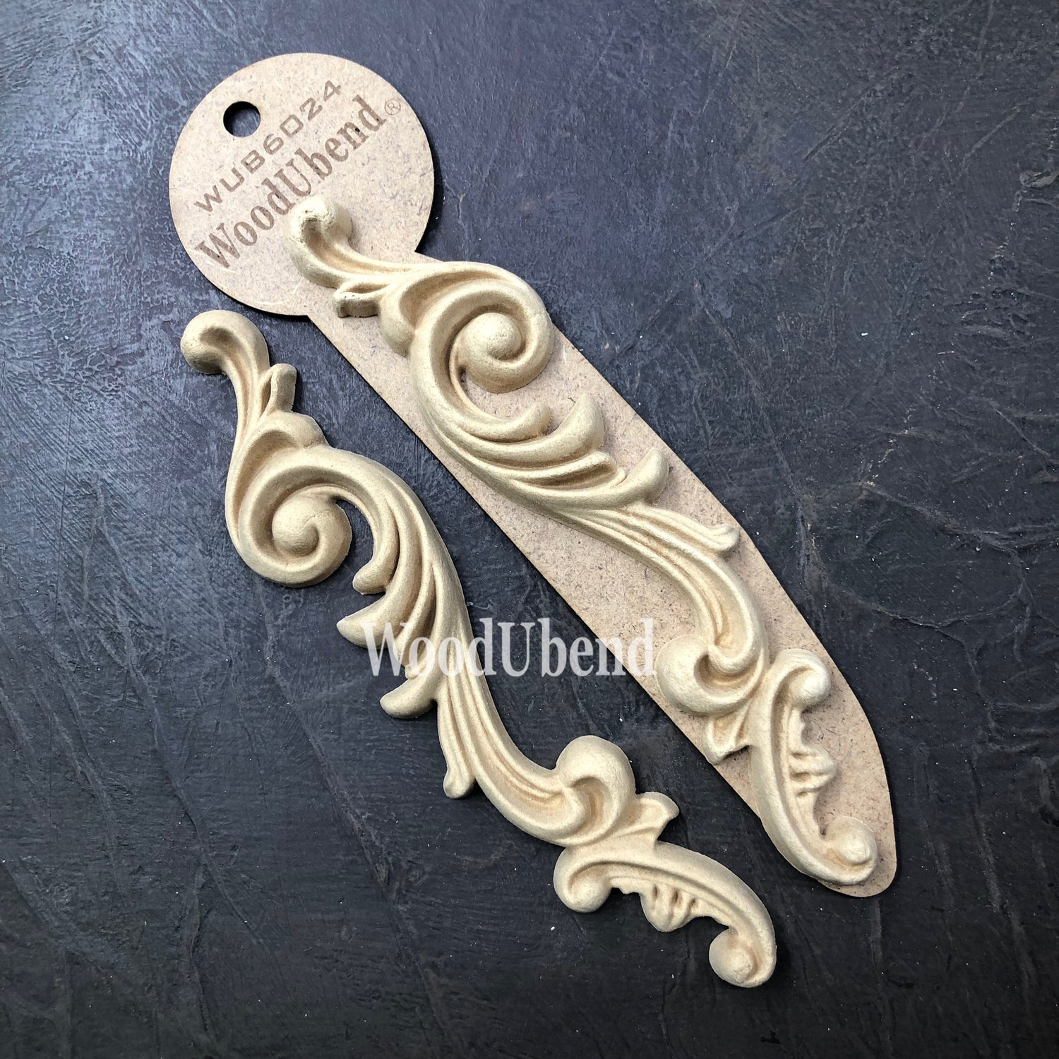 Woodubend 19cmx5cm pair of decorative scroll drops SKU 6024 bendable when heated
