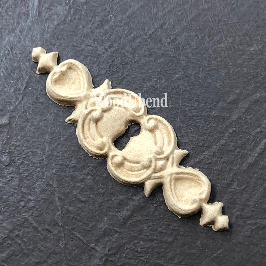 7.7cm x 2.3cm, Horizontal Keyhole, Decorative Furniture Applique/ Moulding, SKU 0996 bendable when heated new generation