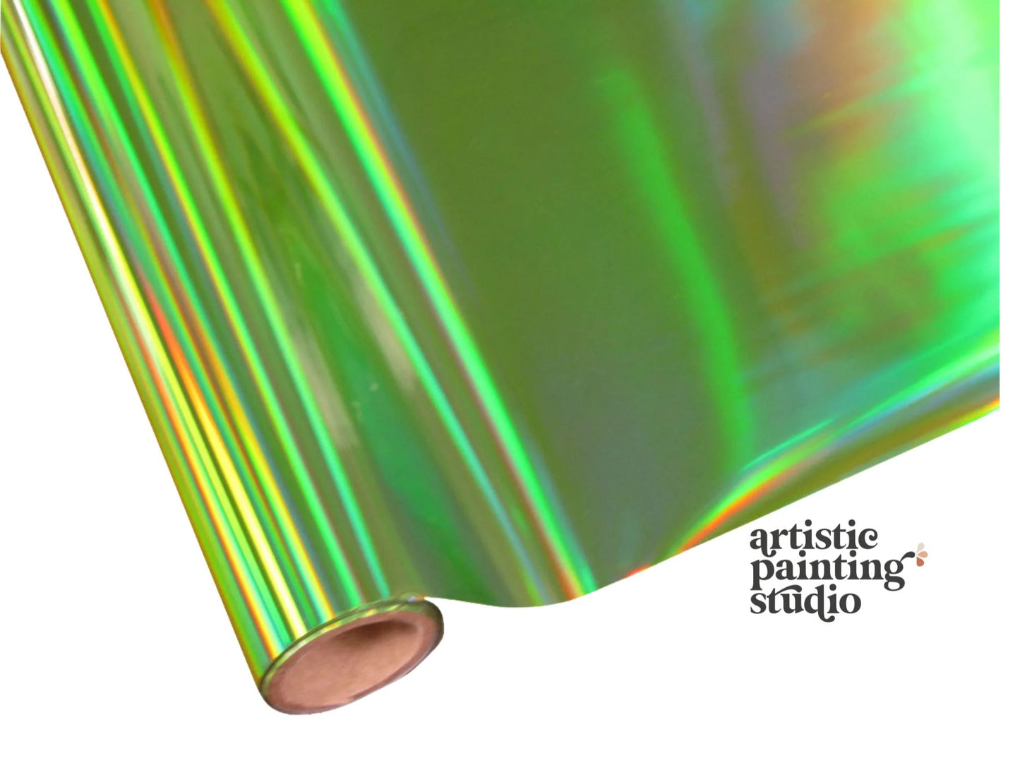 light Green Hologram foil Rainbow