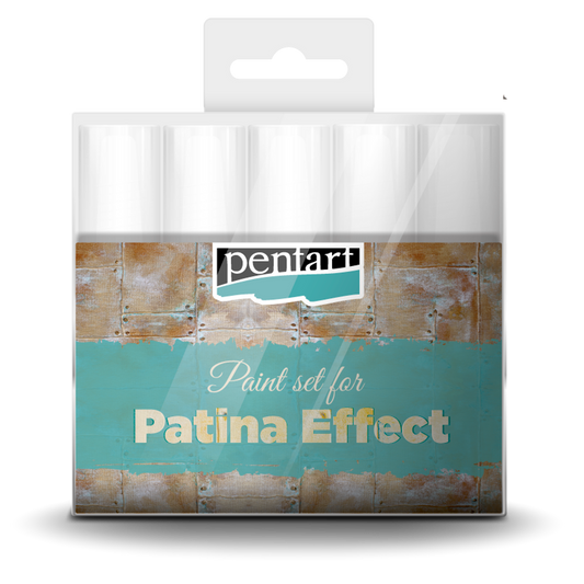 Pentart patina effect paint set, 5X 220ml
