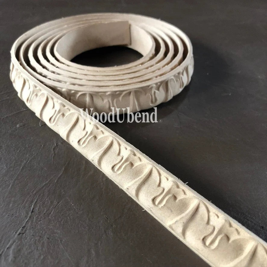 woodubend bendable when heated 2 cm X 208 cm Ornate trim, TR702