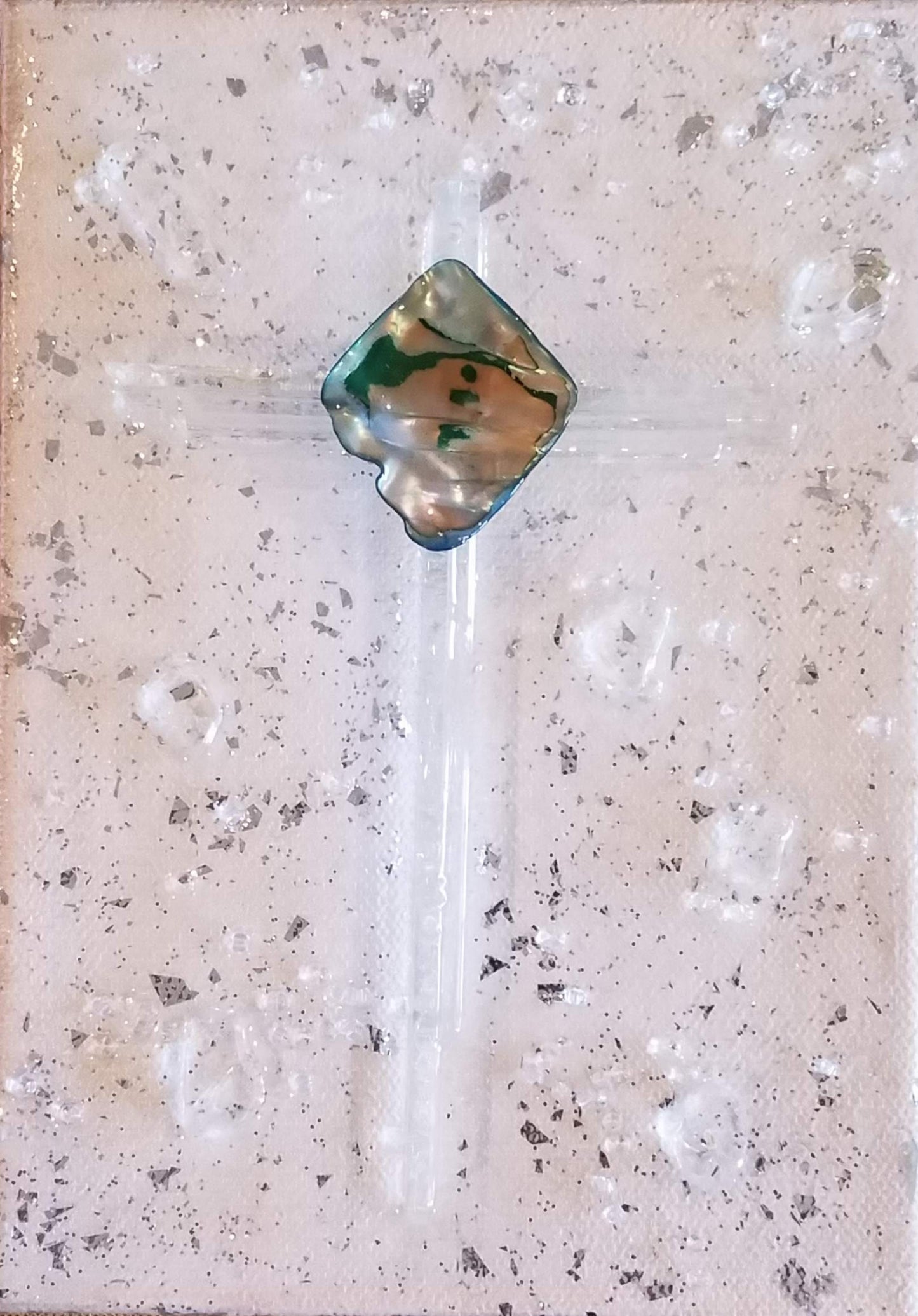 2013-White Glass Cross4 5x7
