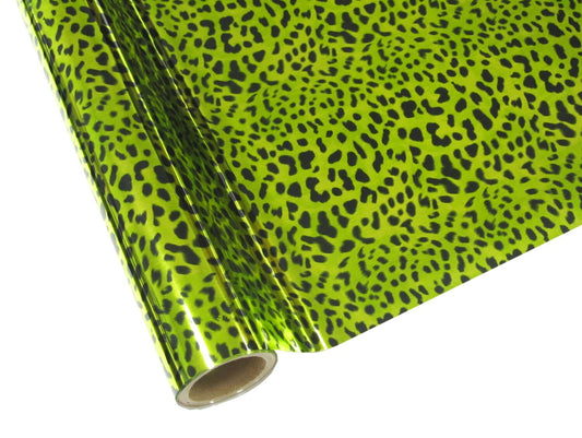 Lime Green Leopard Foil