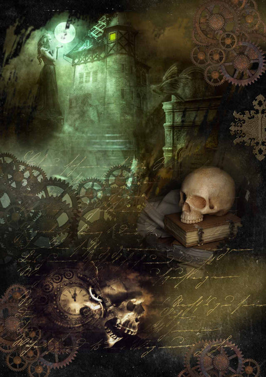 Decoupage Queen All Hallow's Eve Rice Paper A4 (8.3 X 11.7 INCHES)