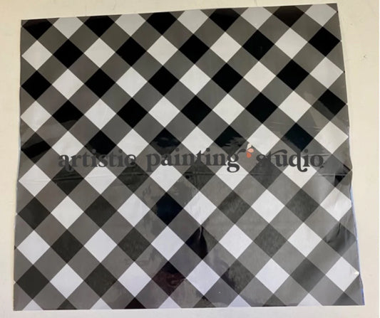 BLACK AND WHITE GINGHAM FOIL