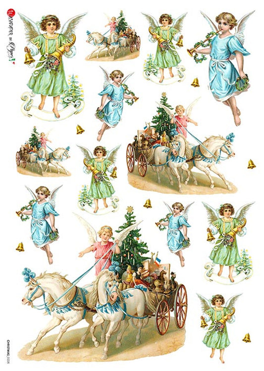 Paper Designs Christmas  0228 RICE PAPER A4 (8.3 X 11.7 INCHES)