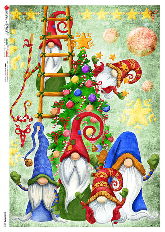 Paper Designs Christmas  0316 RICE PAPER A4 (8.3 X 11.7 INCHES)