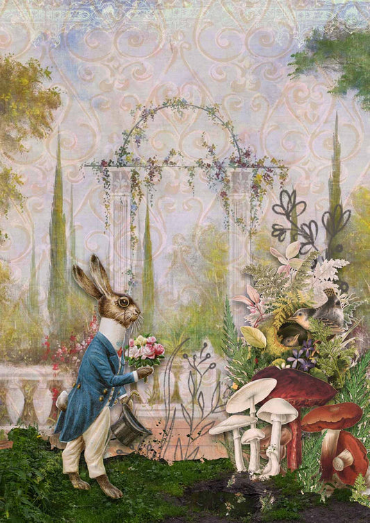 Decoupage Queen Gentleman Bunny A4 ( 8.3 BY 11.7 INCHES)